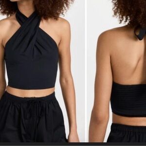 STAUD Multicolor Floral Halter Crop Top